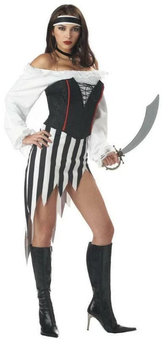 California Costume Sexy Pirate Buccaneer Babe Woman's Costume Sz Sm Halloween